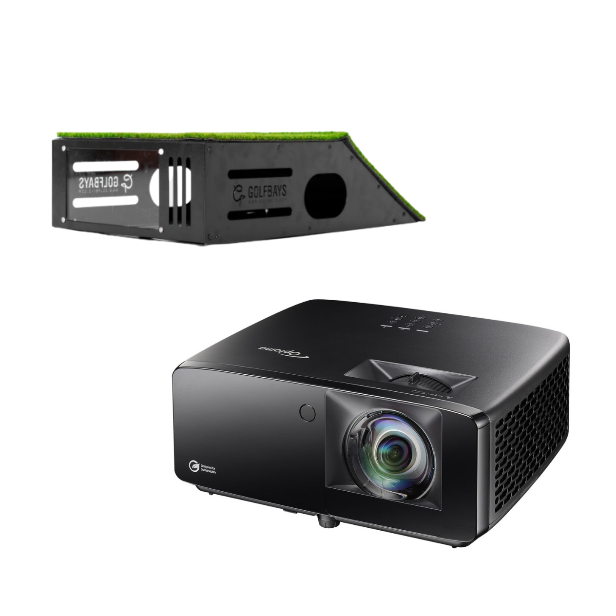 Optoma UHZ36STe 4K UHD 高尔夫模拟器投影仪 + 落地安装箱