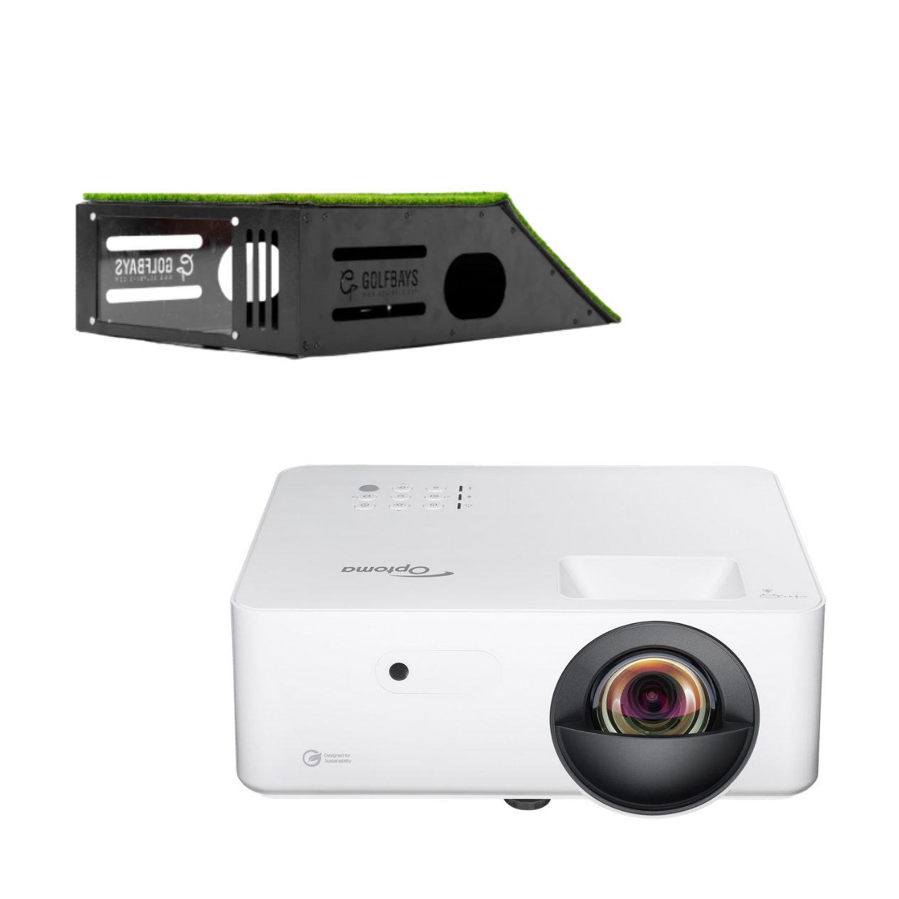 Optoma LW351ST WXGA 投影仪 + GolfBays 落地支架箱