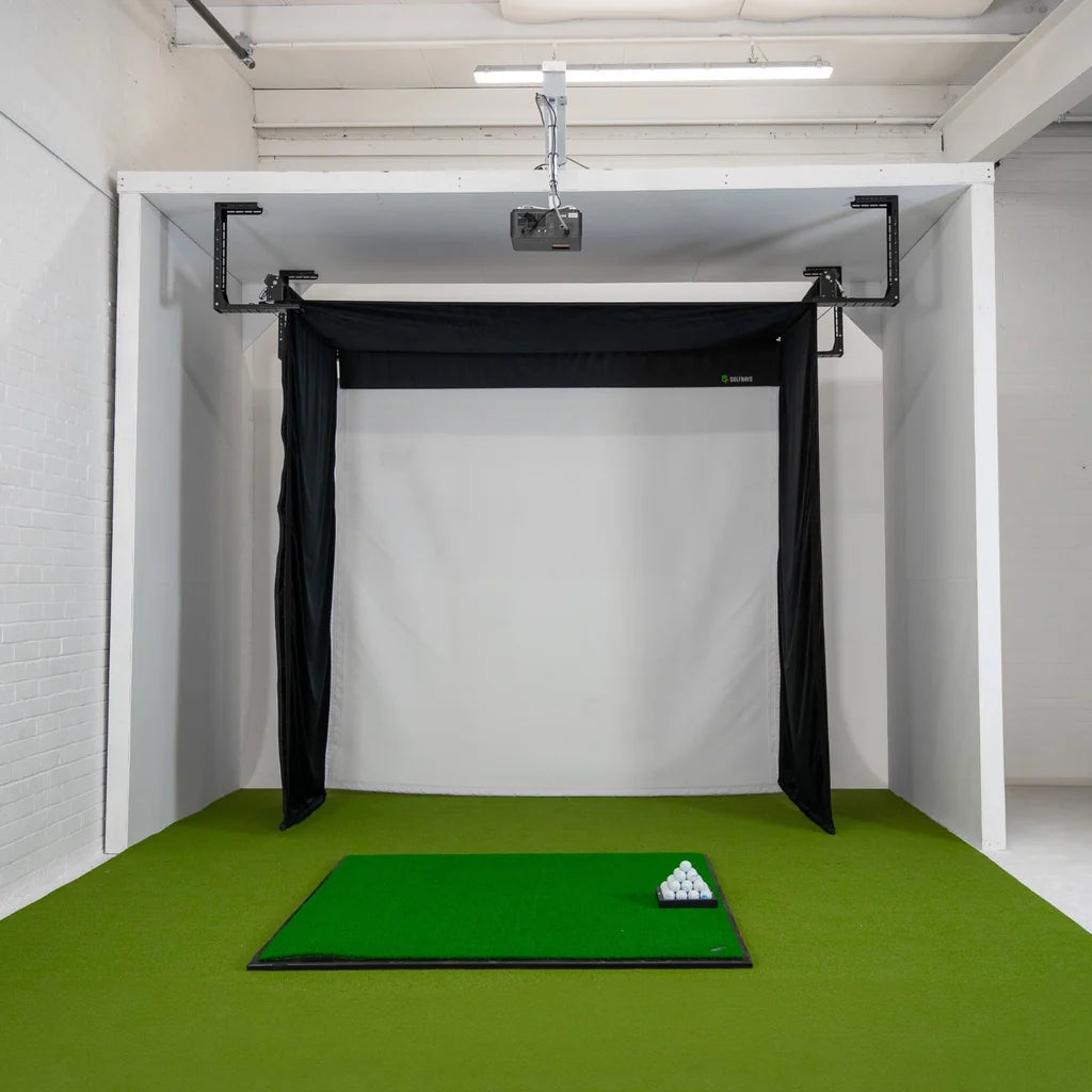 Uneekor Eye Mini Lite Retractable Simbox Home Golf Simulator Package