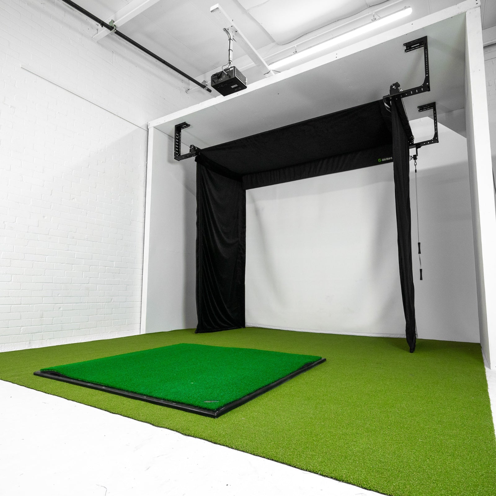 Golfbays Retractable Simbox Golf Simulator Enclosure - W 3.2m x H 3m x D 1.2m