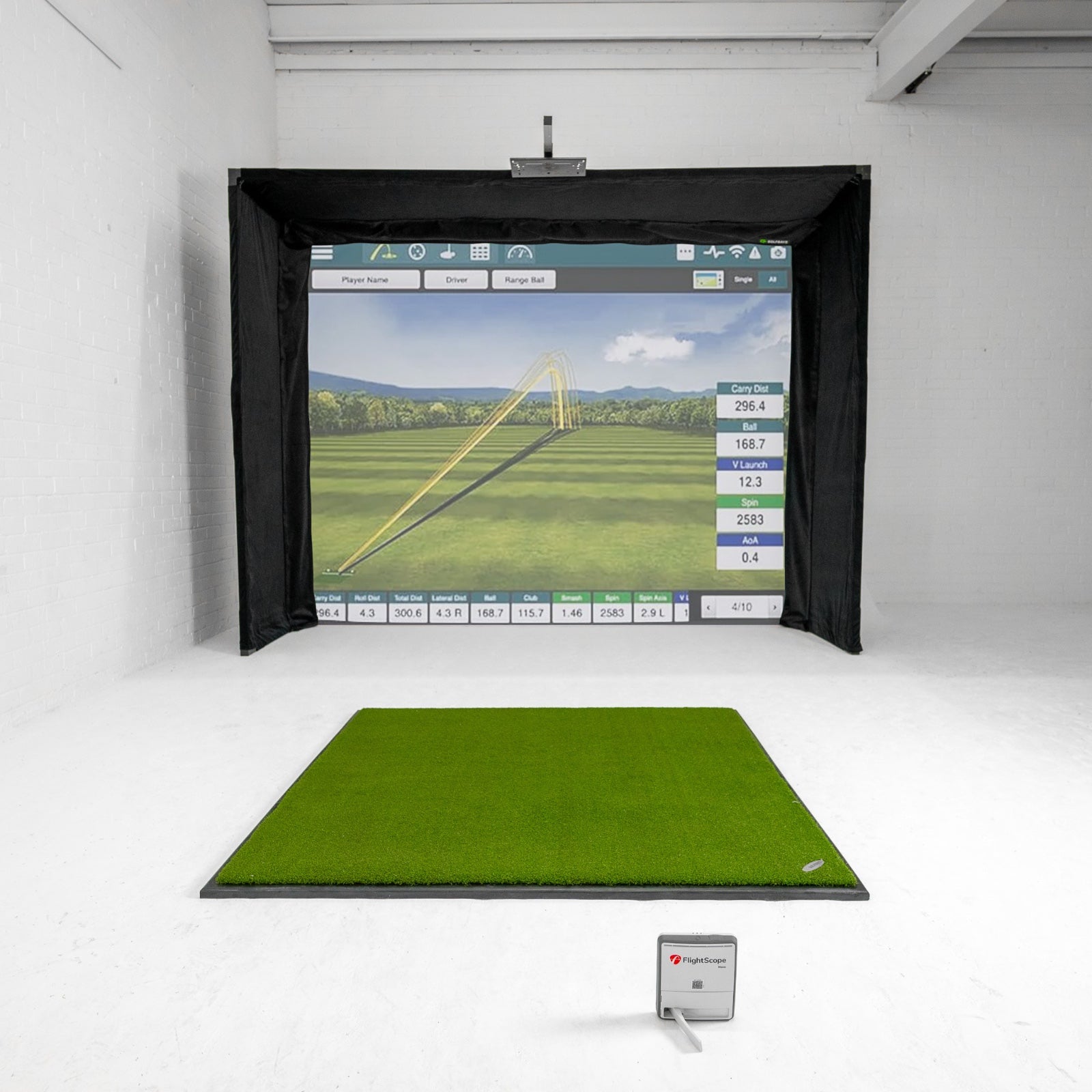 Flightscope Mevo + 2024版 GolfBays Lux 家用高尔夫模拟器