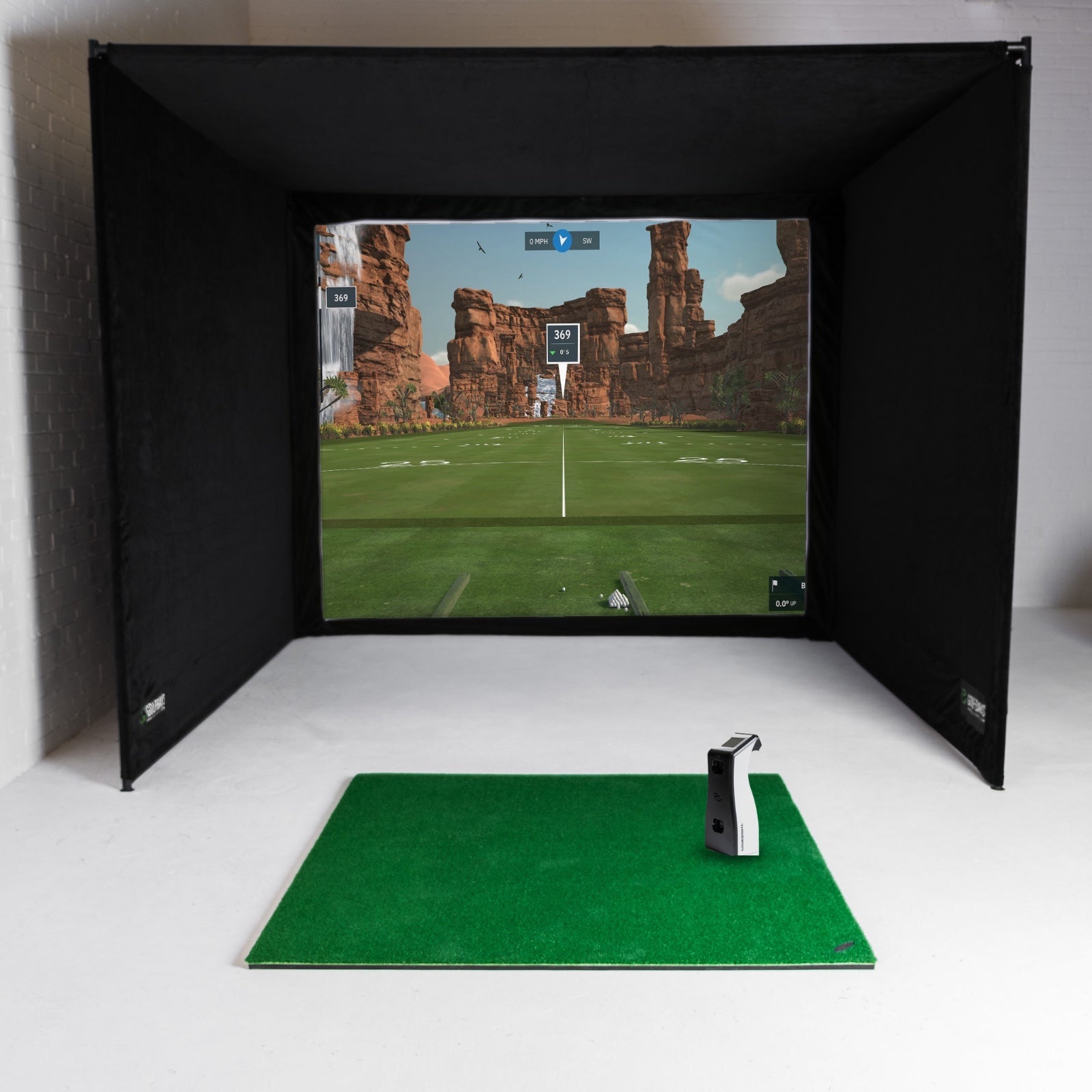 Bushnell Launch Pro 室内 SimBox 家庭高尔夫模拟器全套装